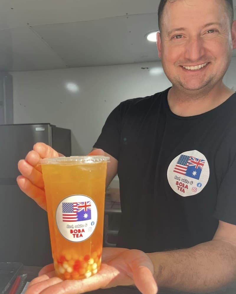 Red, White and Boba Tea